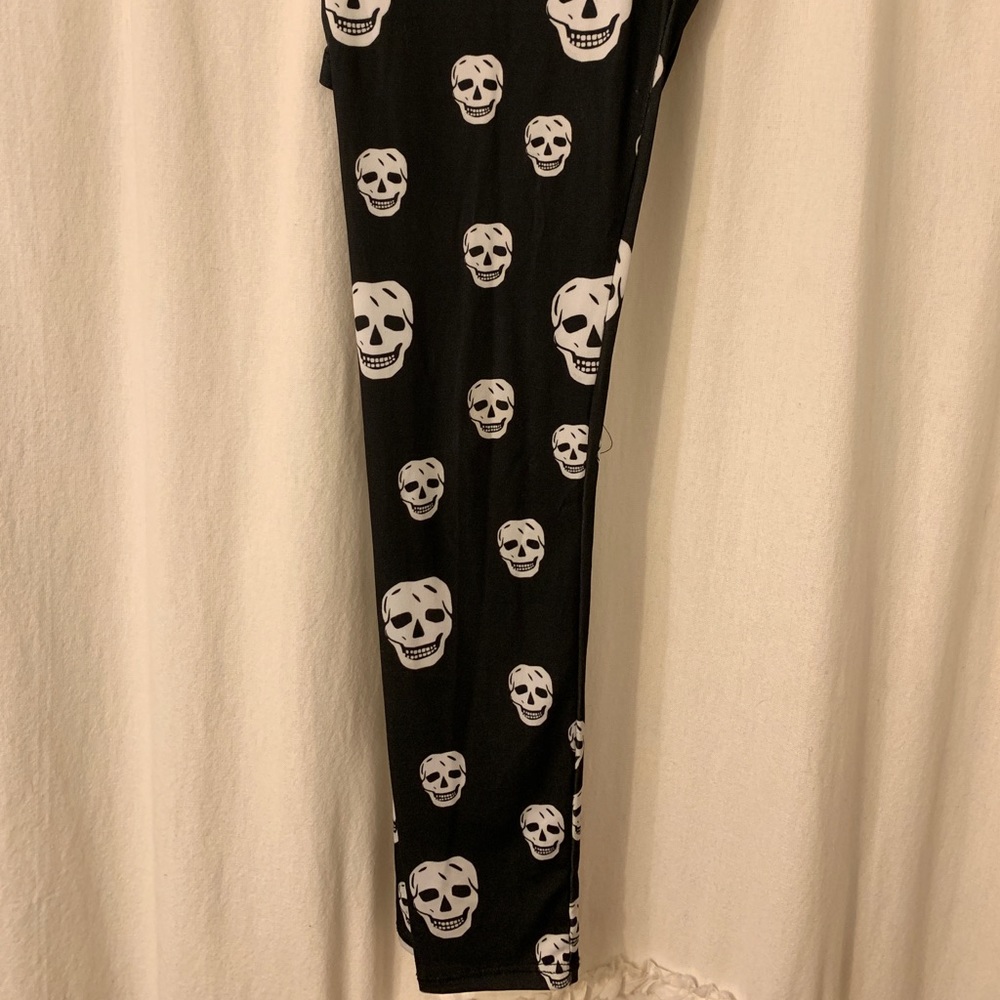 Skull dark gray / black leggings